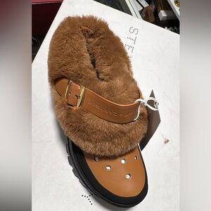 STELLA MCCARTNEY Trace Faux Fur Clog Mat Alter Women's Shoes